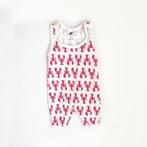 Monica & Andy Lobster Print Onesie, NWOT